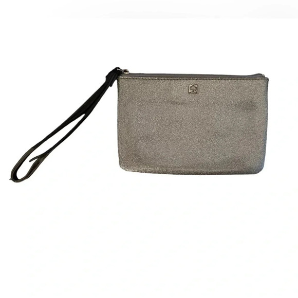 kate spade Handbags - Kate Spade Silver Glitter Wristlet